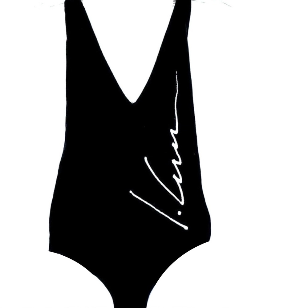 NWOT K.DUPONT Black Cotton Bodysuit